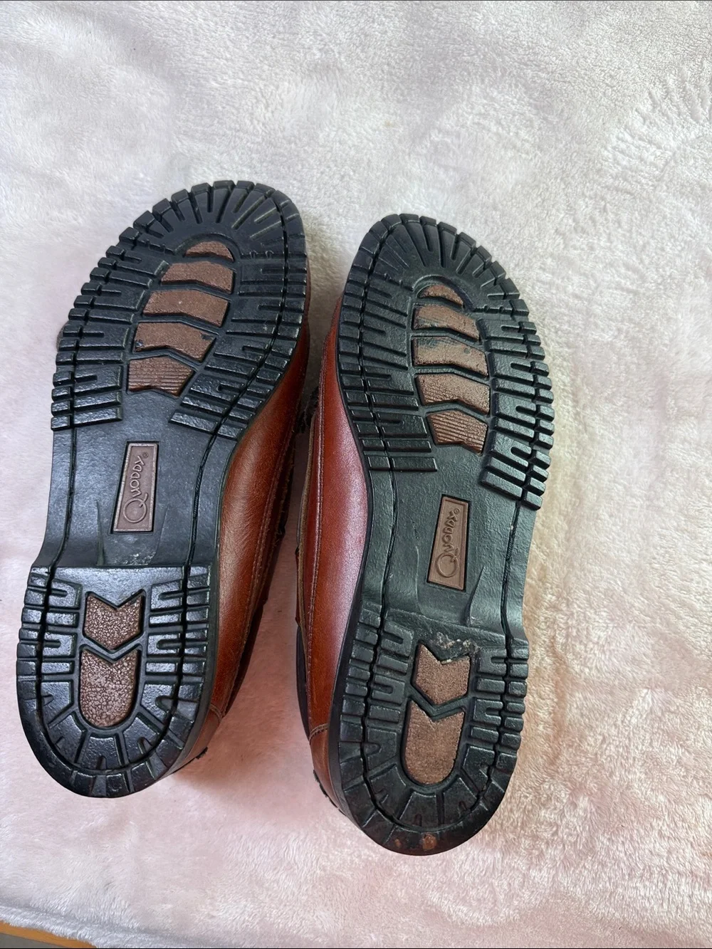 ⭐️Vtg Quoddy Men's Handsewn Leather Boat Shoes Moccasins Brown SZ 9M